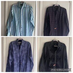 Four Men's Dress Shirts: kenneth cole and banana republic